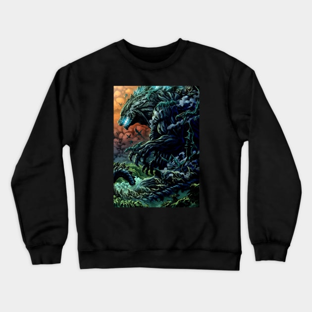 Planet of Godzilla Crewneck Sweatshirt by Bentonhio